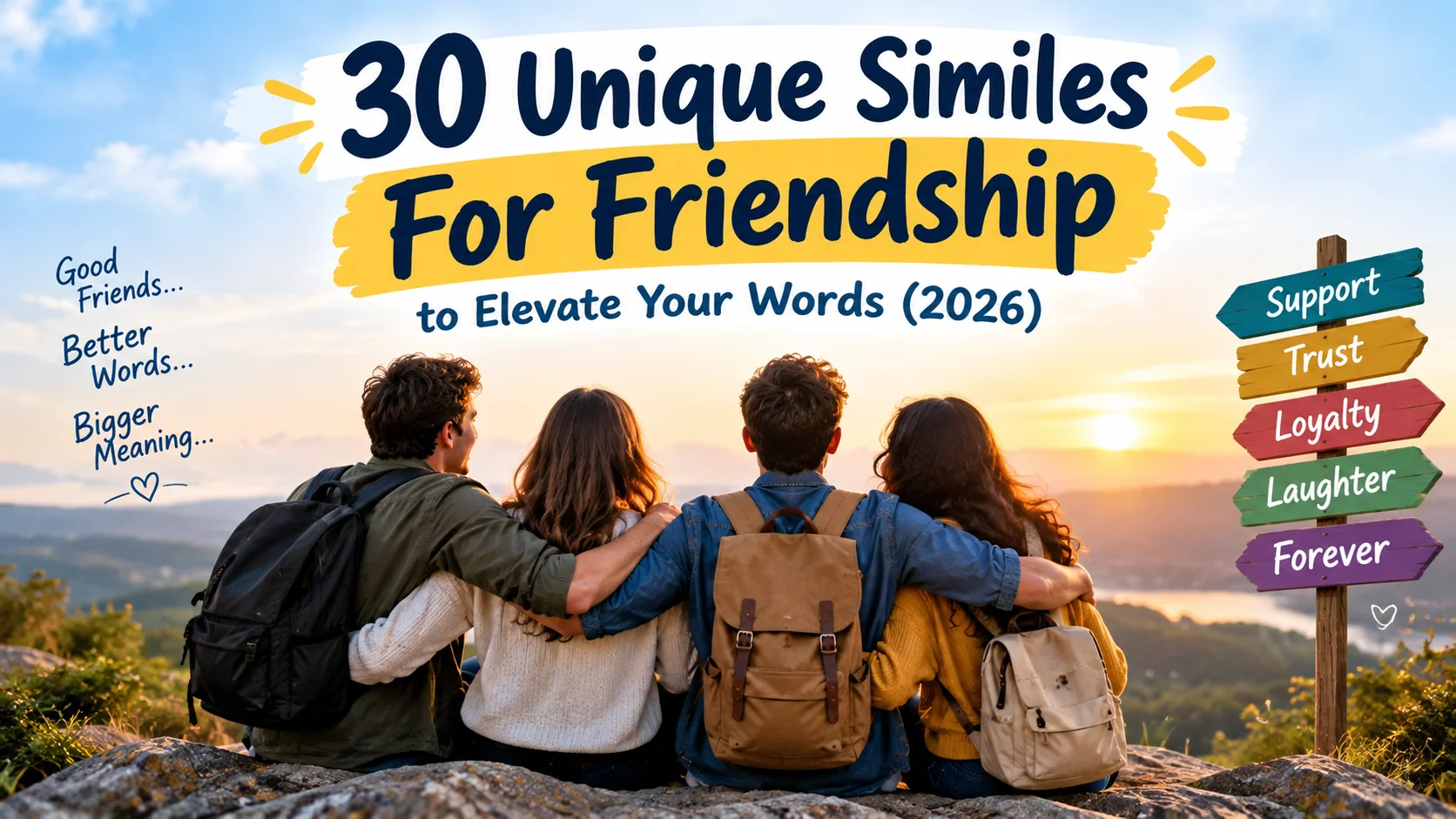 30 Unique Similes For Friendship to Elevate grammar skillz