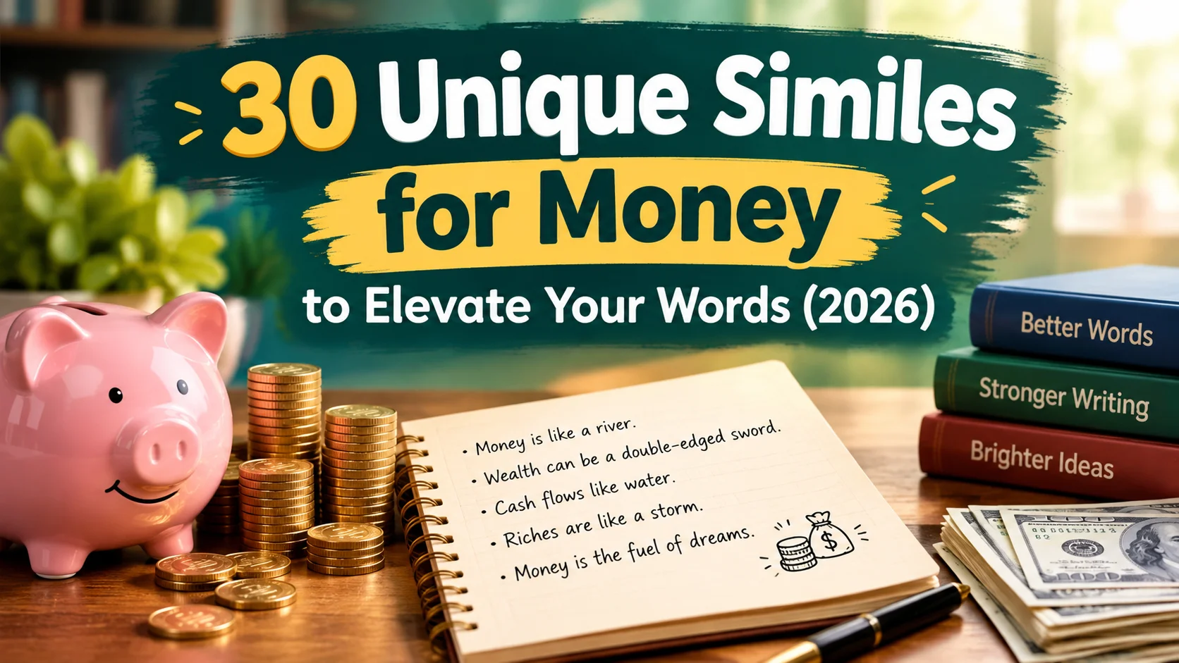 Unique Similes for Money to Elevate with grammar skillz